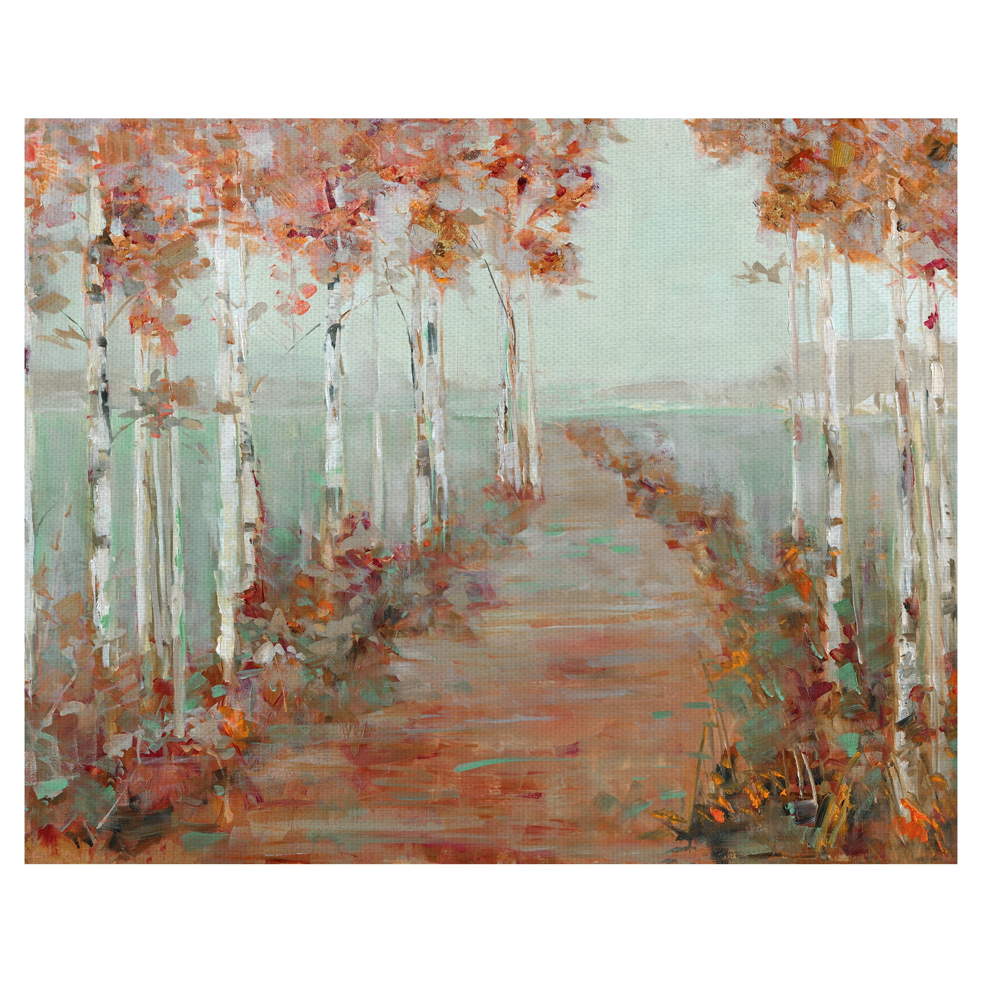 Fine Art Canvas Isle Causeway Autumn Forest by Sally Swatland Canvas Art Print