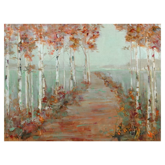 Fine Art Canvas Isle Causeway Autumn Forest by Sally Swatland Canvas Art Print