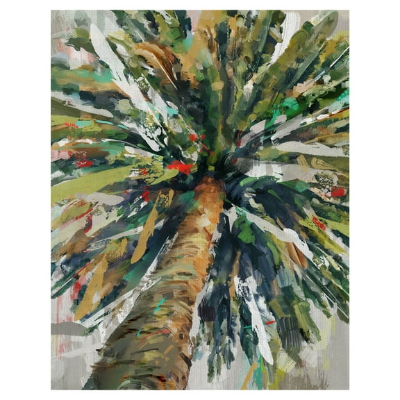 Fine Art Canvas Kaleidoscope Palm Crop by Studio Arts Canvas Art Print