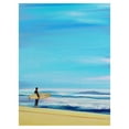thumbnail image 1 of Fine Art Canvas Mid Century Surfer Ocean Waves by Studio Arts Canvas Art Print, 1 of 4