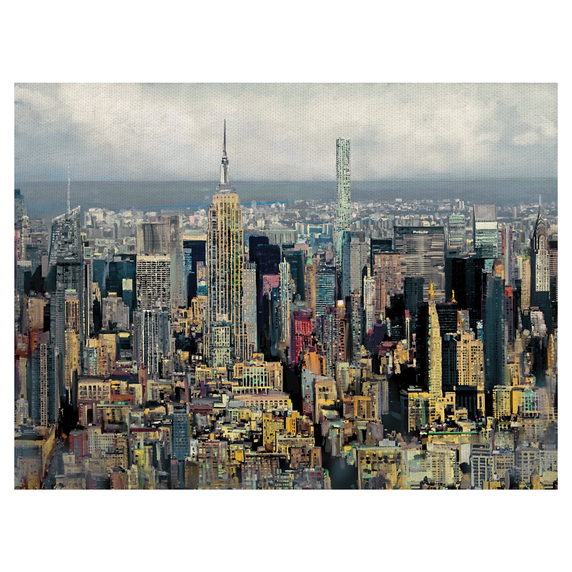 Fine Art Canvas New York State of Mind Skyline by Studio Arts Canvas Art Print