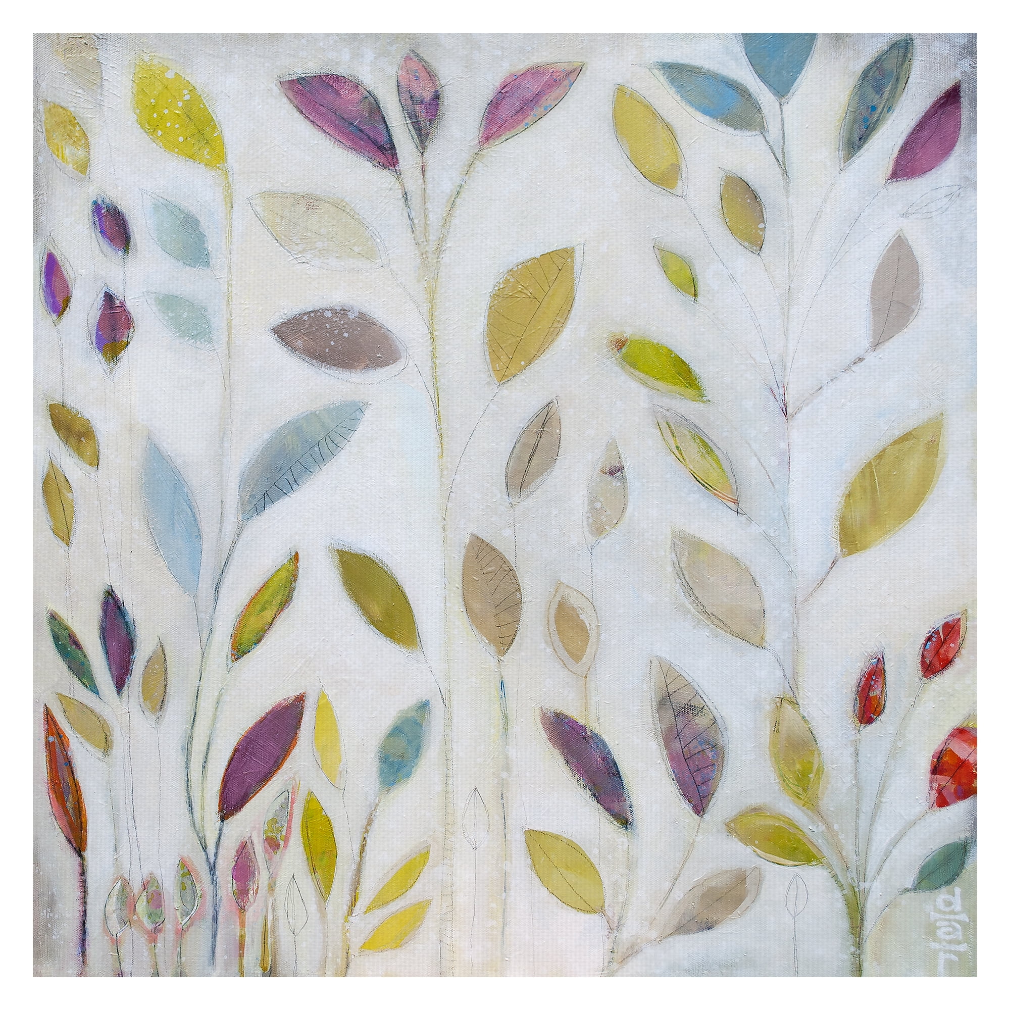 Fine Art Canvas Once III Colorful Leaves by Dar James Canvas Art Print