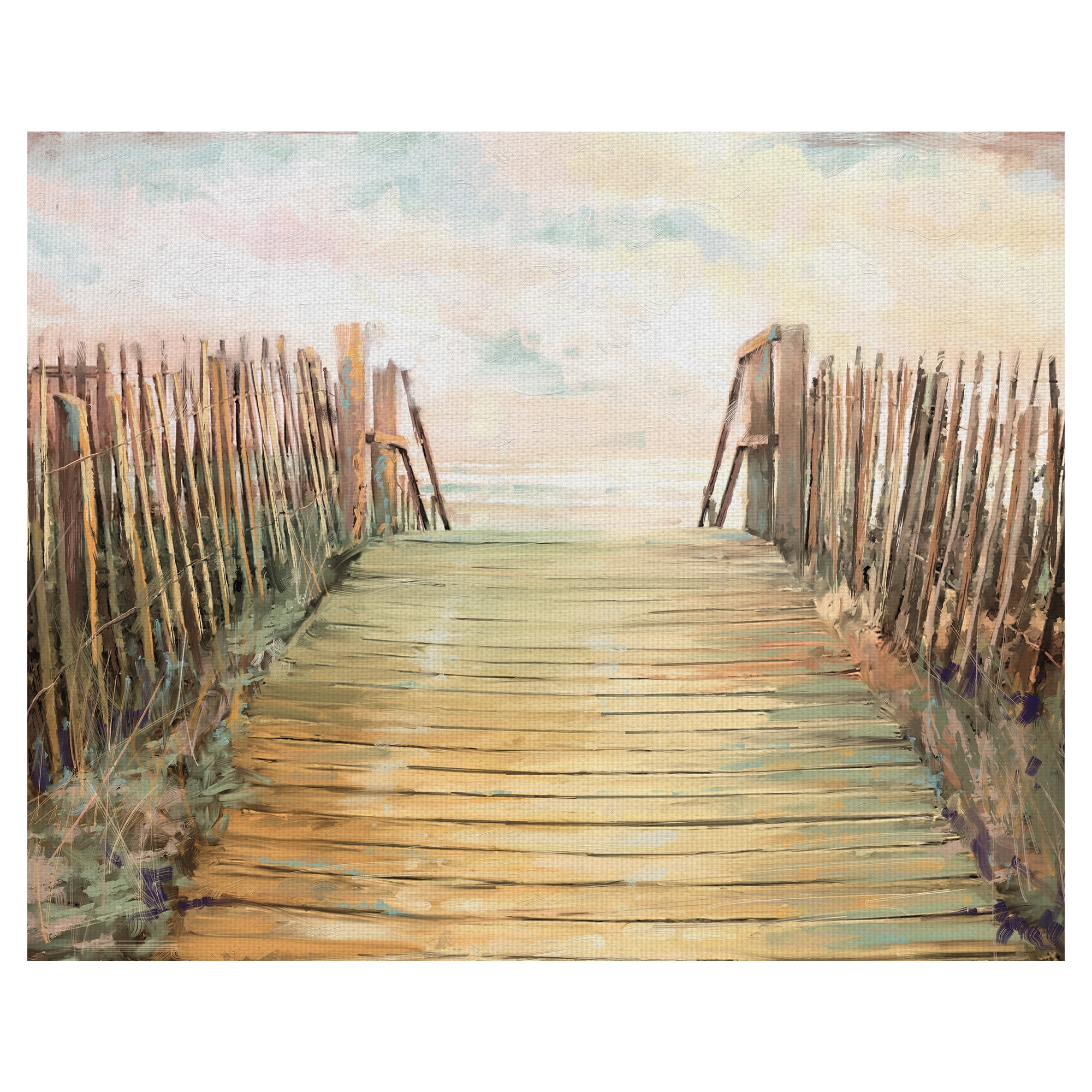 Fine Art Canvas Passage Bridge to the Shore by Studio Arts Canvas Art Print