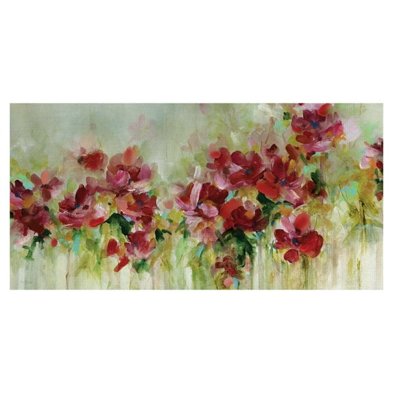 Fine Art Canvas Playful Garden Red Flowers by Carol Robinson Canvas Art Print