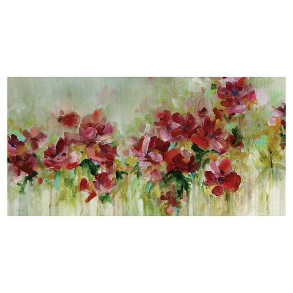 Fine Art Canvas Playful Garden Red Flowers by Carol Robinson Canvas Art Print