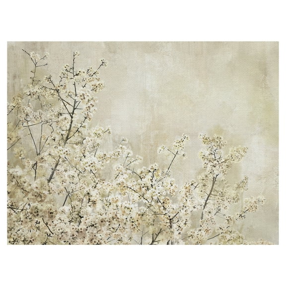 Fine Art Canvas Seasons Ivory White Tree Blossoms by Studio Arts Canvas Art Print