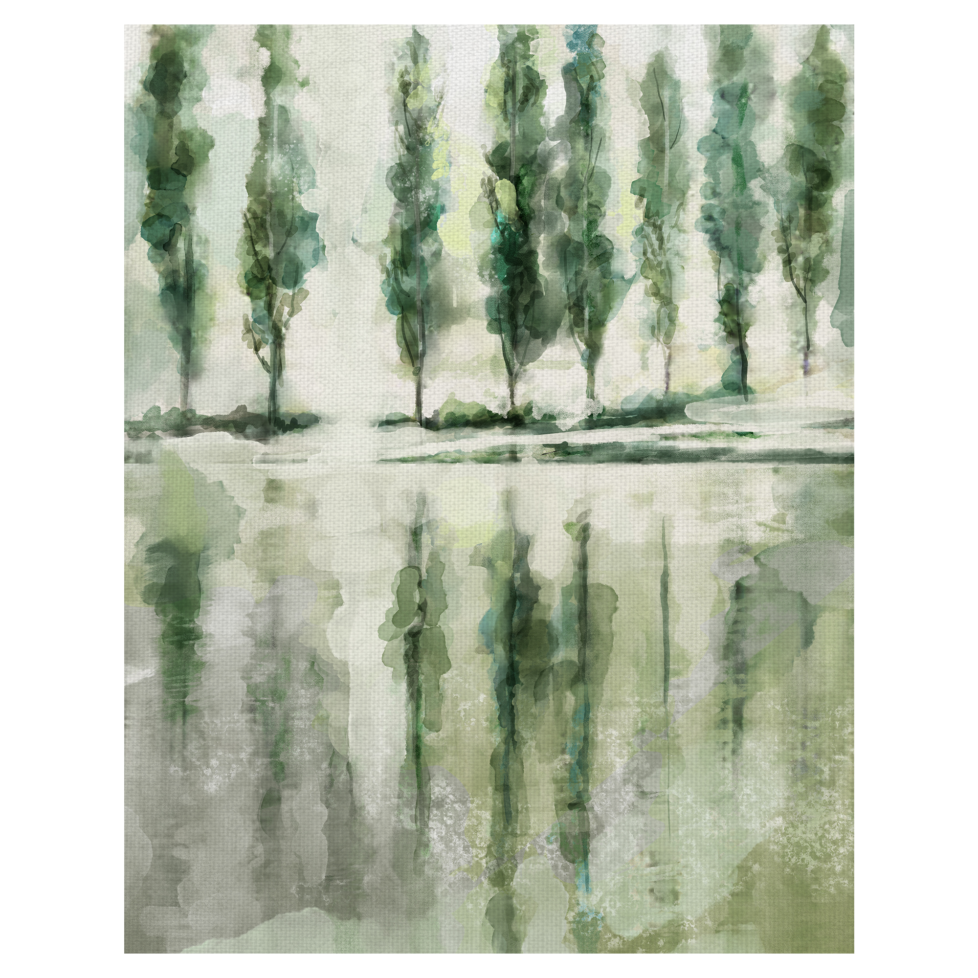 Fine Art Canvas Signs of Spring Light Lake & Pine by Studio Arts Canvas Art Print
