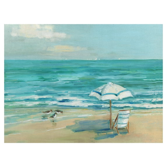 Fine Art Canvas Simply Summer Beach View by Sally Swatland Canvas Art Print