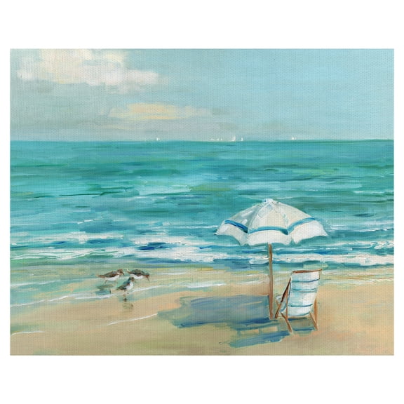 Fine Art Canvas Simply Summer Beach View by Sally Swatland Canvas Art Print
