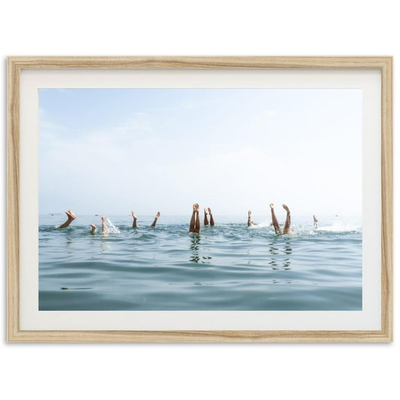 Fine Art Coastal Print Vintage Beach Photography, Swimmers, Muted Coastal Decor, Retro Beach Print, Coastal Grandmother Wall Art Wall Art, Modern Wall Decor, 8x12 UNFRAMED
