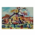 thumbnail image 1 of Fine Art Cutting Board, Paintbrush Abstract Countryside Village with Blurry Color Effects Rural Landscape, Decorative Tempered Glass Cutting and Serving Board, in 3 Sizes, by Ambesonne, 1 of 2