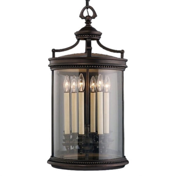 Fine Art Handcrafted Lighting 538182ST Louvre Six-Light Outdoor Pendant - Fine Bronze