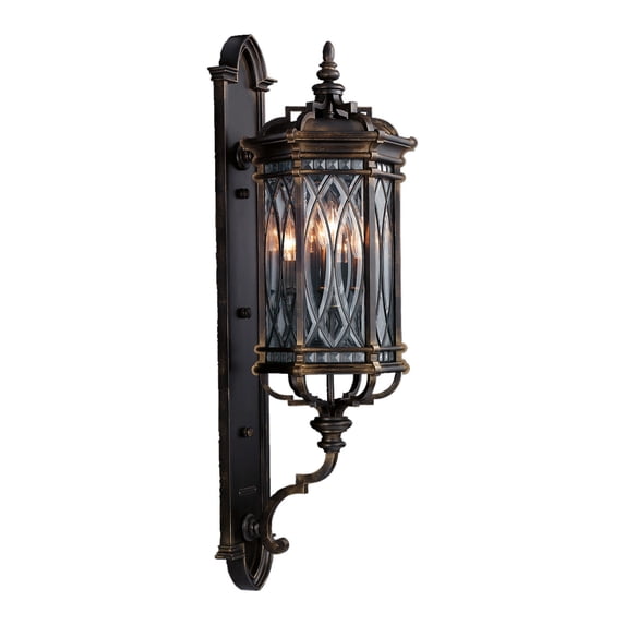 Fine Art Handcrafted Lighting 612081ST Warwickshire Four-Light Outdoor Wall Sconce - Dark