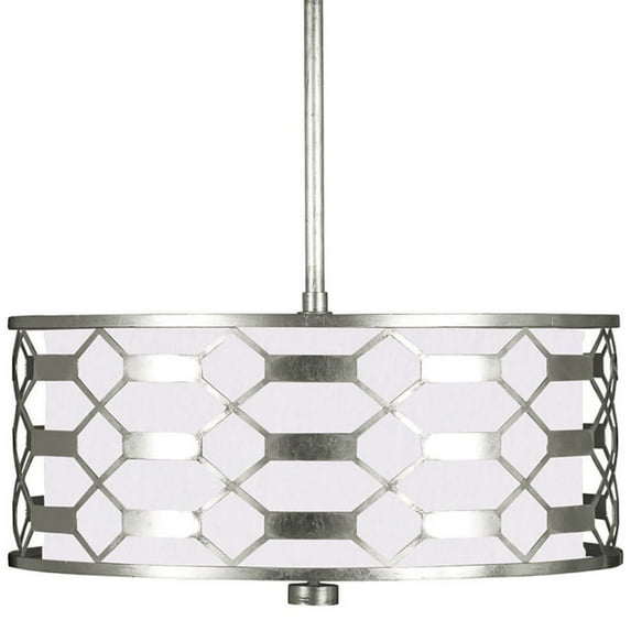 Fine Art Handcrafted Lighting 787540 Allegretto 3 Light 24" Wide Drum Chandelier - White