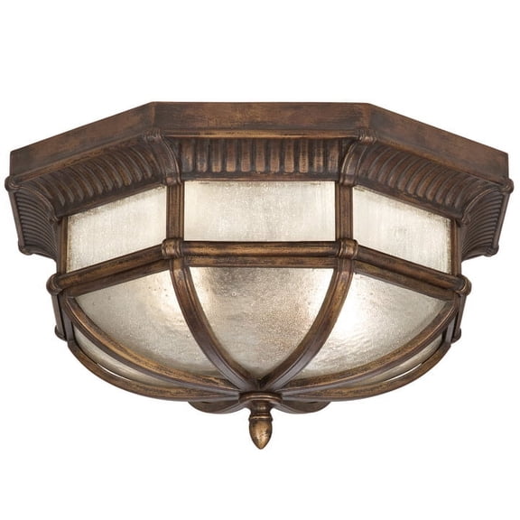 Fine Art Handcrafted Lighting 845282St 2 Light Outdoor Flush Mount Ceiling Fixture From