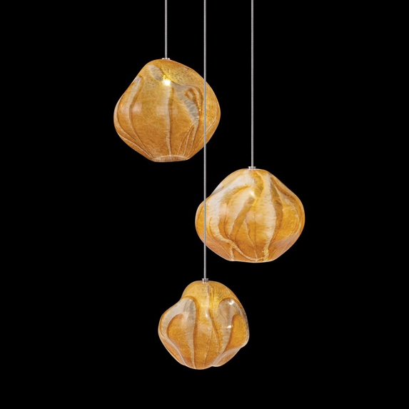 Fine Art Handcrafted Lighting 866240-22LD Vesta 3 Light 9" Wide Led Abstract Multi Light