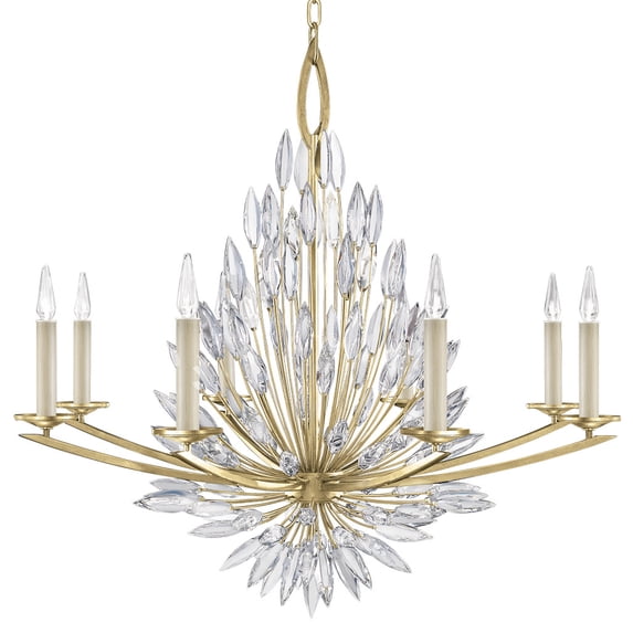 Fine Art Handcrafted Lighting 881240-1ST Lily Buds 8 Light 41" Wide Crystal Chandelier -