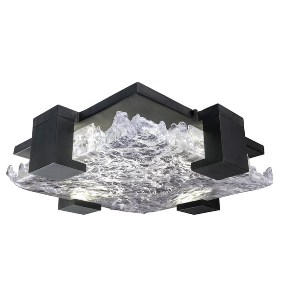 Fine Art Handcrafted Lighting 895440-11ST Terra 17" Wide Led Flush Mount Square Ceiling