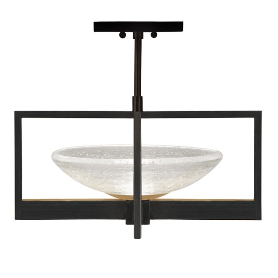 Fine Art Handcrafted Lighting 896440-3ST Delphi 18" Wide Led Semi-Flush Bowl Ceiling