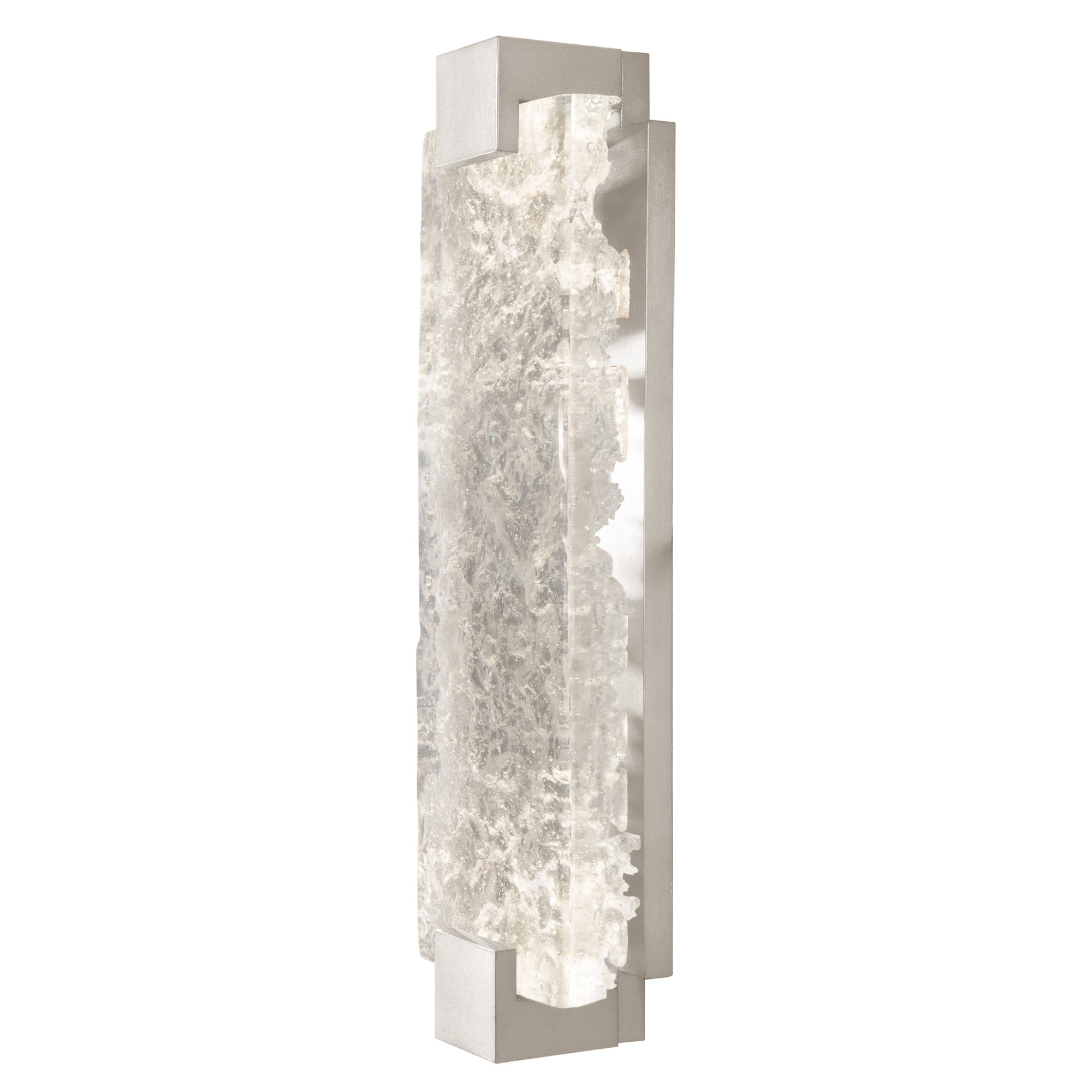 Elegant Silver LED Wall Sconce with Dimmable Integrated Lighting