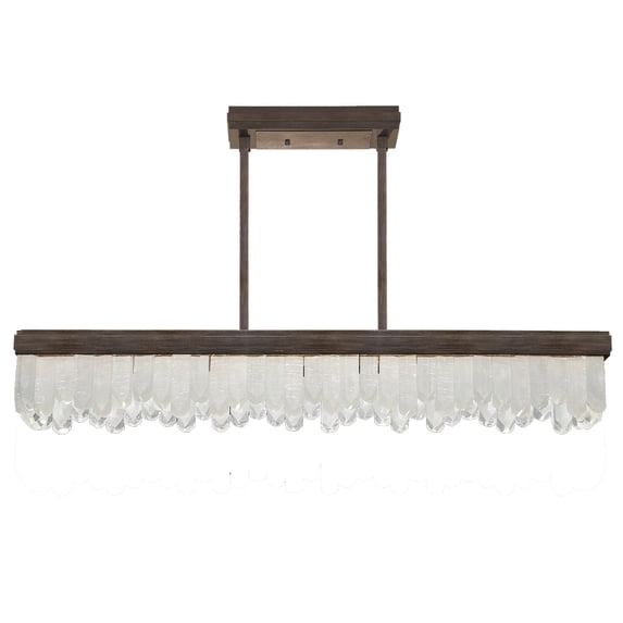 Fine Art Handcrafted Lighting 898940-3ST Lior 48" Wide Led Crystal Linear Chandelier -