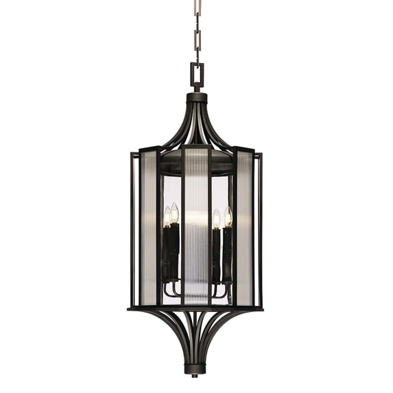 Fine Art Handcrafted Lighting 899582ST Bristol 6 Light 20" Wide Pendant - Black