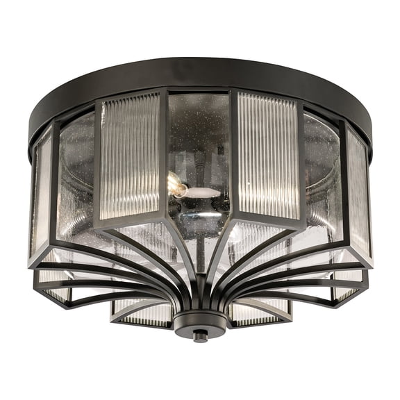 Fine Art Handcrafted Lighting 900082 Bristol 4 Light 22" Wide Flush Mount Drum Outdoor