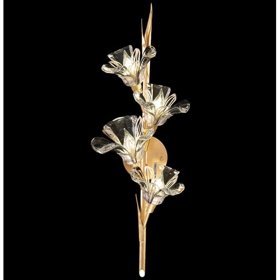 Fine Art Handcrafted Lighting 915650-2ST Azu 4 Light 29" Tall Wall Sconce - Gold