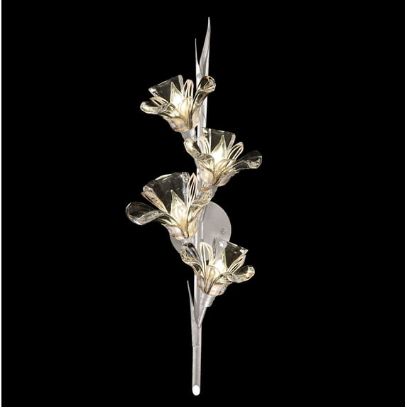 Fine Art Handcrafted Lighting 915650-1ST Azu 4 Light 29" Tall Wall Sconce - Silver