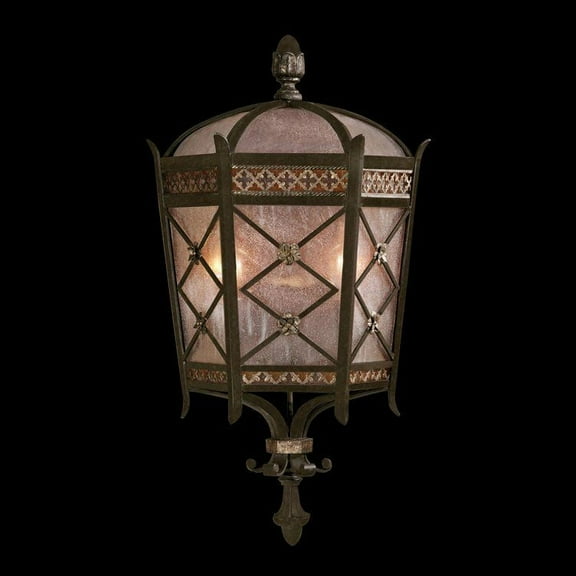 Fine Art Lamps 402781ST Chateau Outdoor Wall Sconce 80L 12W 30H
