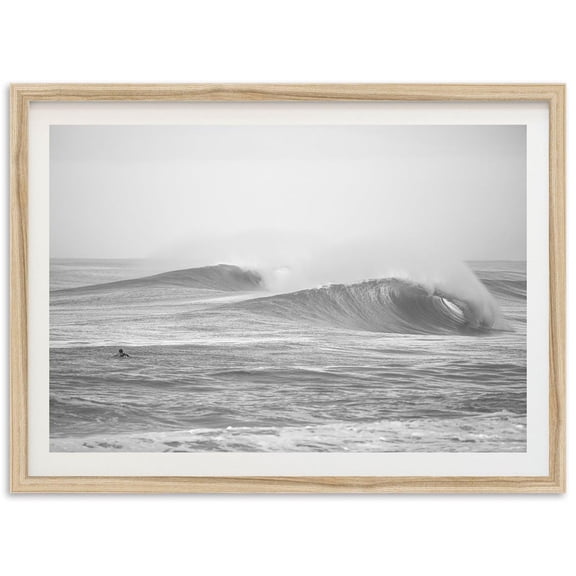 Fine Art Ocean Surf Print - Black And White Photography Big Waves Vintage Beach Print Home Wall Decor Wall Art, Modern Wall Decor, 12x18 UNFRAMED