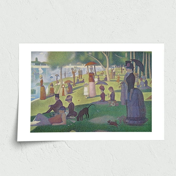 Fine Art Paper Print - Sunday Afternoon on the Island of La Grande Jatte, 1884