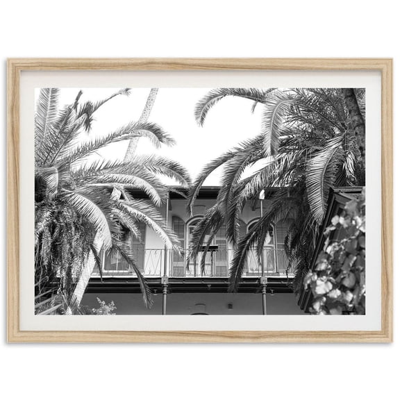 Fine Art Photography Print - Earnest Hemingway House Black And White Key West Florida Tropical Print Home Wall Decor Wall Art Modern Wall Decor Art