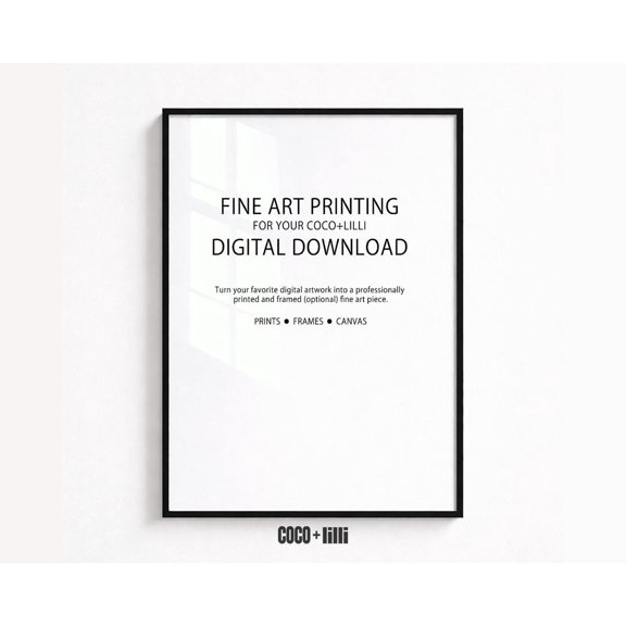 Fine Art Printing Service Information Decor Wall Art