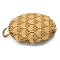 thumbnail image 1 of Fine Art Round Floor Cushion with Handle, Ornamental Curves and Details Recalling Feelings, Decorative Pillow for Living Room & Dorms, 18" Round, Pale Orange Champagne, by Ambesonne, 1 of 4
