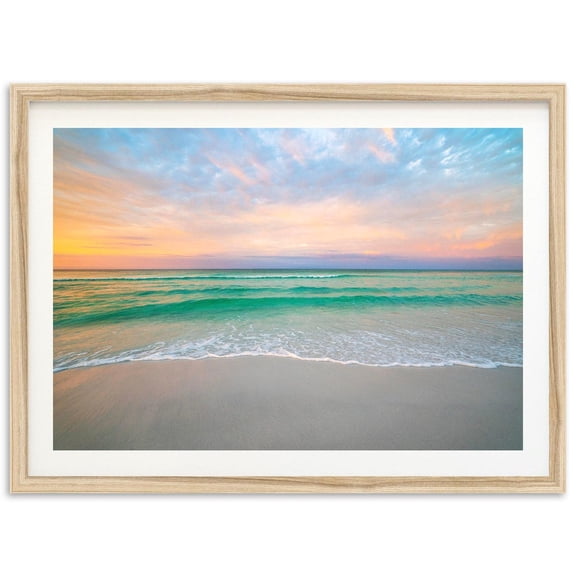 Fine Art Sunset Beach Print - Ocean Paradise Florida Seascape Fine Art Photography Wall Decor Wall Art, Modern Wall Decor, 12x18 UNFRAMED