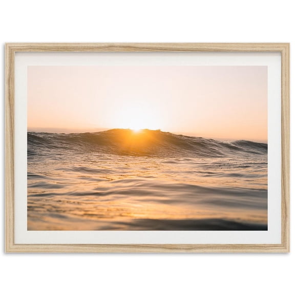 Fine Art Sunset Ocean Print Coastal Wall Art, Ocean Waves Surf Photography, San Diego Beach Photography, California Summer Decor Wall Art, Modern Wall Decor, 8x12 UNFRAMED