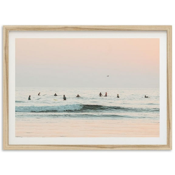Fine Art Surf Print Coastal Wall Decor, Vintage California Beach Photography, San Diego, Coastal Chic, Coastal Grandmother, Pink Wall Art, Modern Wall Decor, 24x36 UNFRAMED