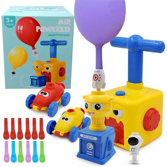 Fine Balloon Powered Car Simulated Vehicle Assembled Toy Balloon Racers