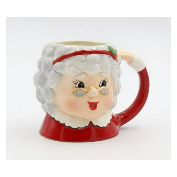 Fine Ceramic Christmas Mrs. Santa Claus Mug, 5-1/2" L C