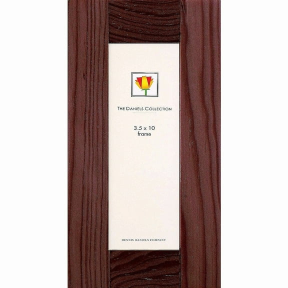 Fine Chestnut wood finished curved moulding 10x3 5 panoramic by Dennis Daniels - 3.5x10