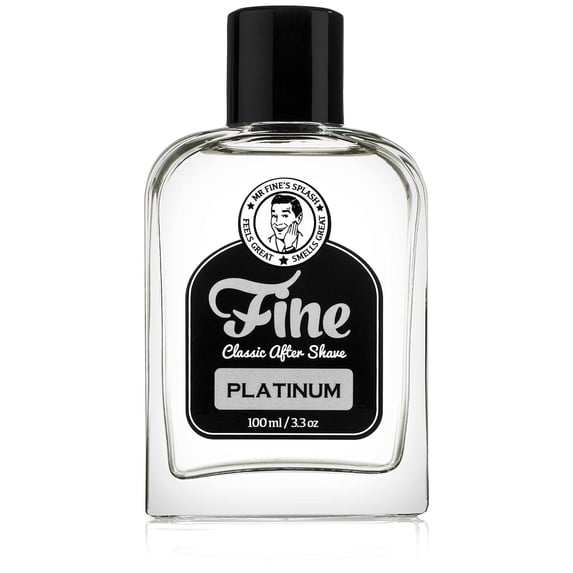 Fine Classic Men’s After Shave, Soothing and Toning After Shave for Men, Platinum, 100ml