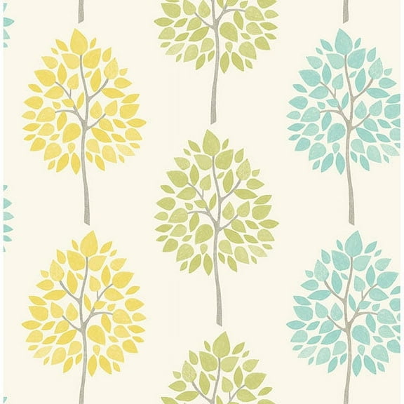 Fine Dcor Alder Cream Tree Wallpaper