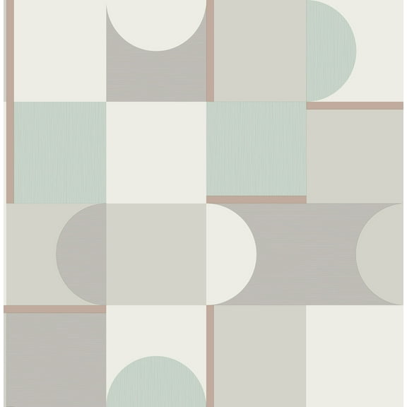 Fine Dcor Marino Mint Geometric Wallpaper