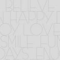 thumbnail image 1 of Fine Décor Oslo Silver Positive Text Wallpaper, 1 of 4