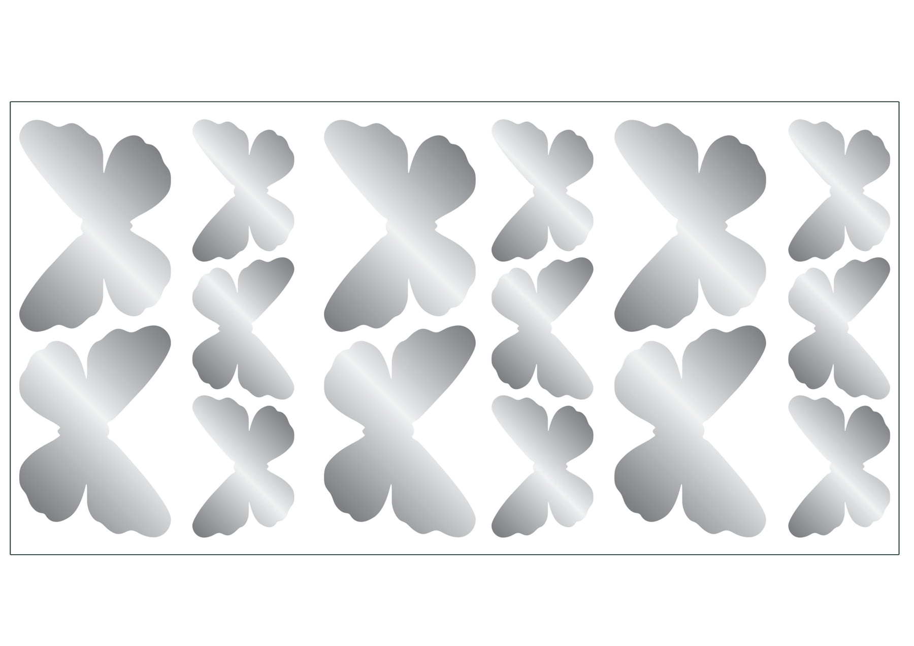 Fine Decor Butterfly Foil Wall Decals Set of 30
