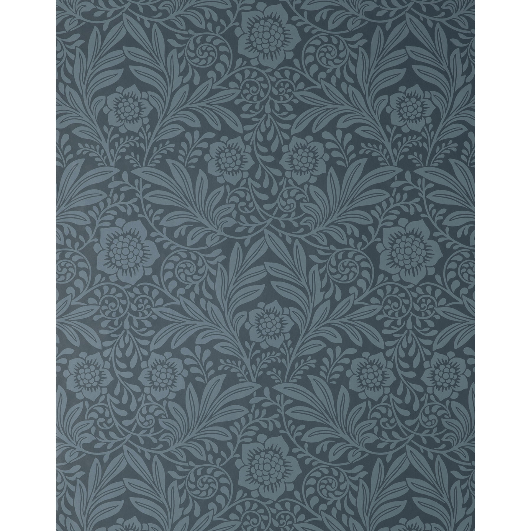 Camille Navy Damask Non-Woven Removable Wallpaper