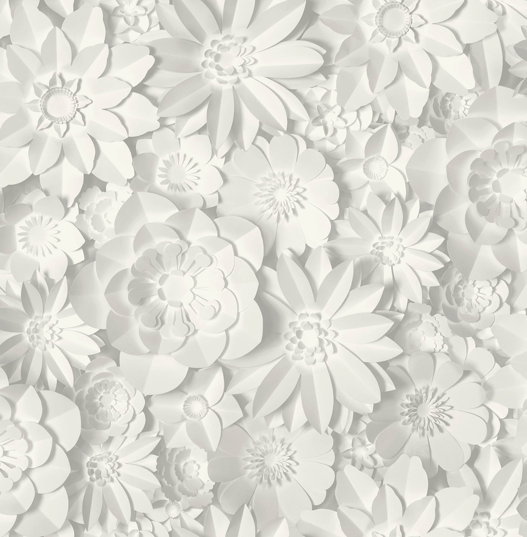 Daisy Print White Floral Wrapping Paper - 20 Sheets