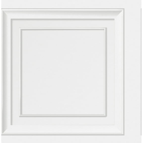 Fine Decor Distinctive White Square Panel Wallpaper