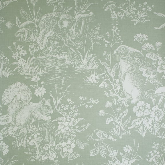 Fine Decor Eames Sage Forest Friends Wallpaper